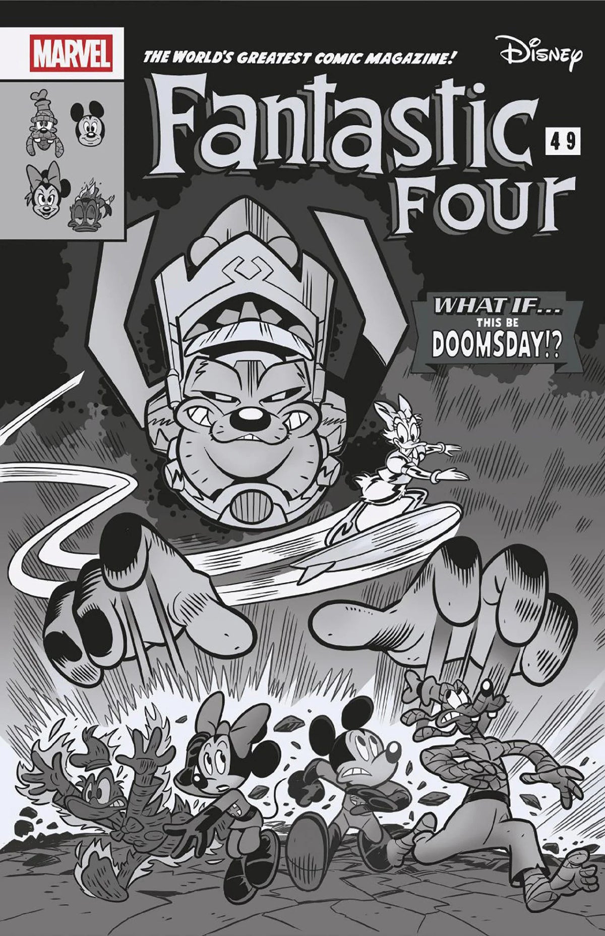 Fantastic Four #1 1:100 Pastrovicchio B&W Disney What If? Fantastic Four Homage Variant 07/09/25