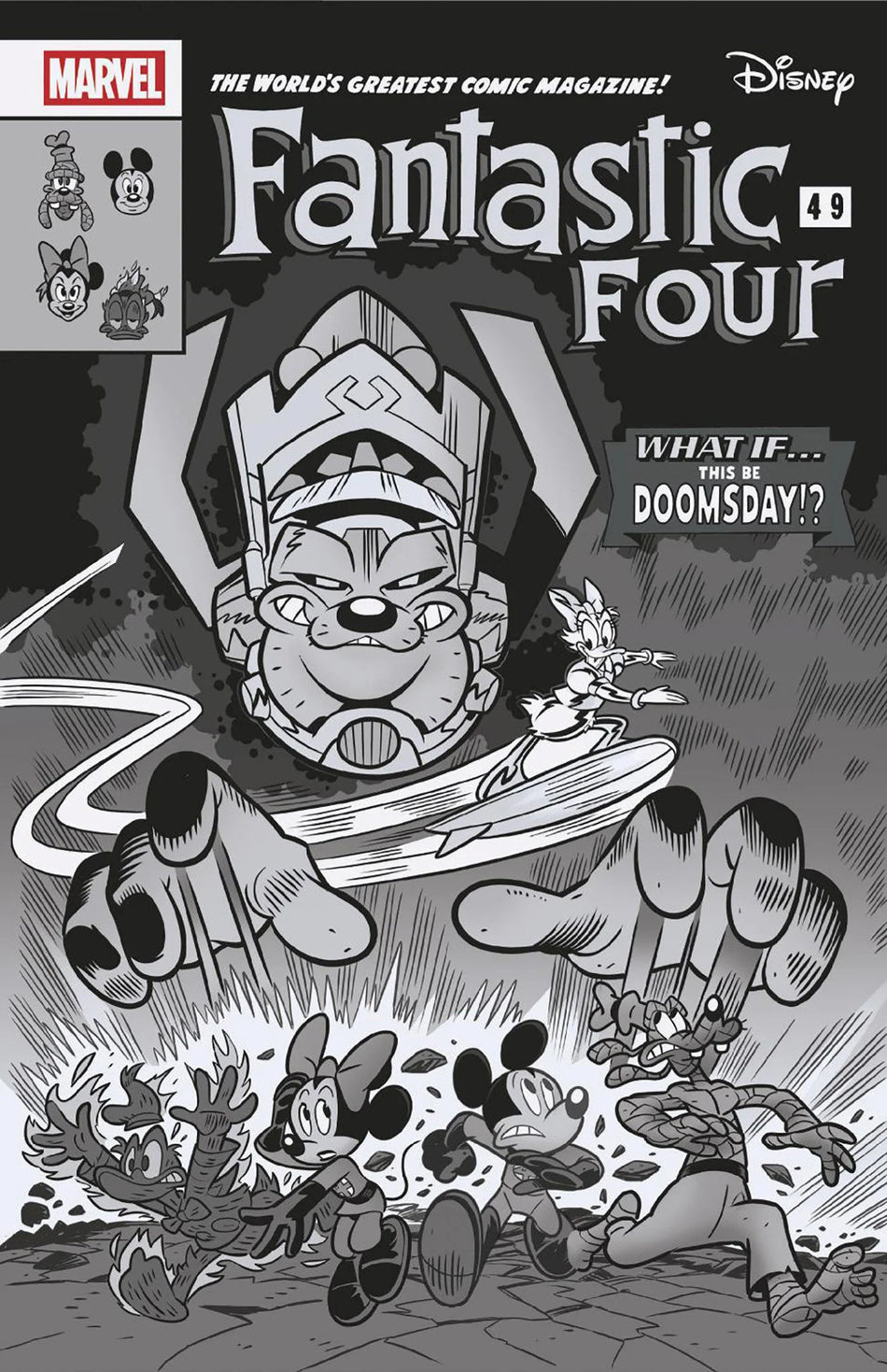 Fantastic Four #1 1:100 Pastrovicchio B&W Disney What If? Fantastic Four Homage Variant 07/09/25