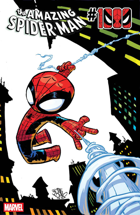 AMAZING SPIDER-MAN #1000 SKOTTIE YOUNG VAR CVR E SIGNED W/ COA - JS