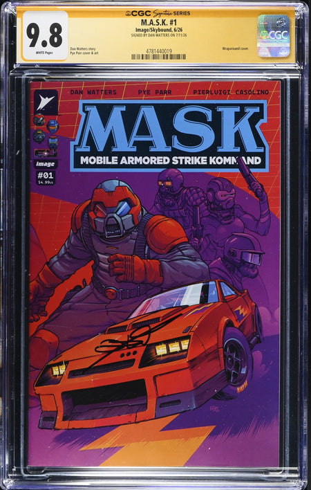 CGC 9.8 M.A.S.K. #1 SIGNED BY DAN WATTERS