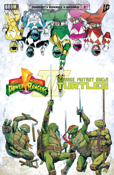 Mighty Morphin Power Rangers/ Teenage Mutant Ninja Turtles III #1 N FOC Reveal Variant Dressed Shalvey 08/13/25