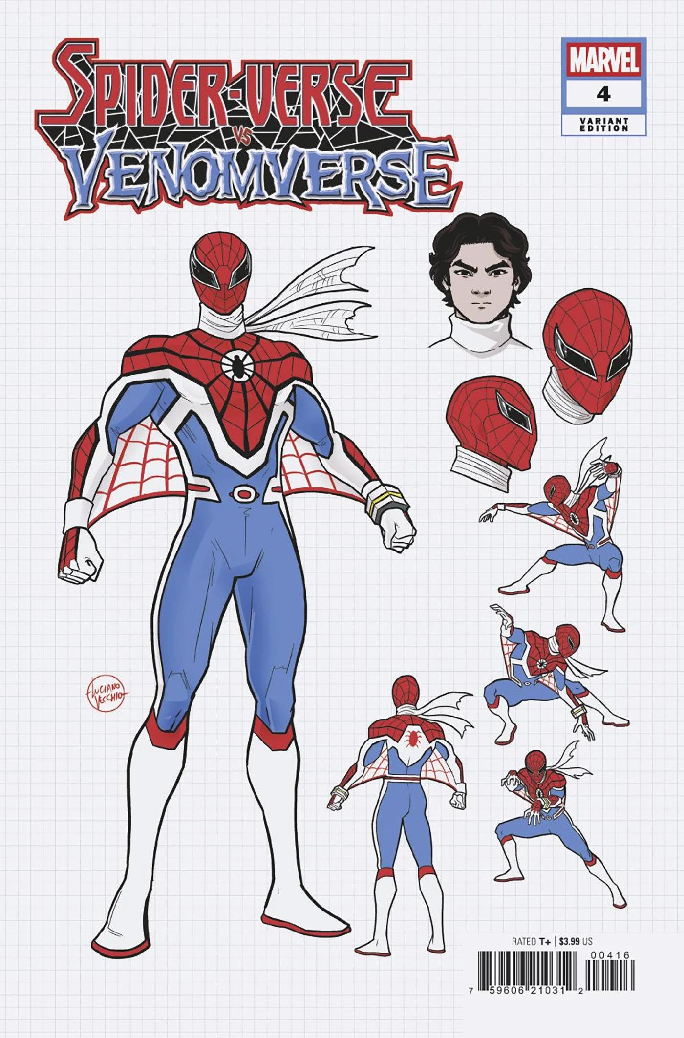 Spider-Verse vs. Venomverse #4 Luciano Vecchio 1:10 Design Variant 08/27/25