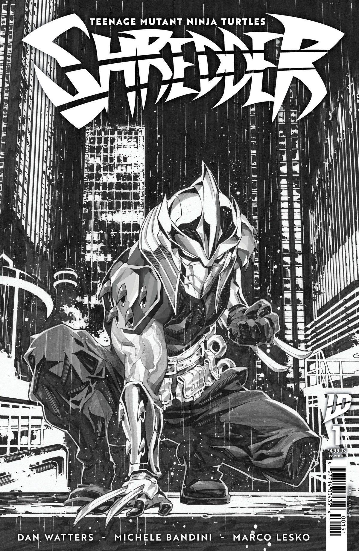 Teenage Mutant Ninja Turtles: Shredder #1 Variant RI 25 Ngu Black & White 08/27/25