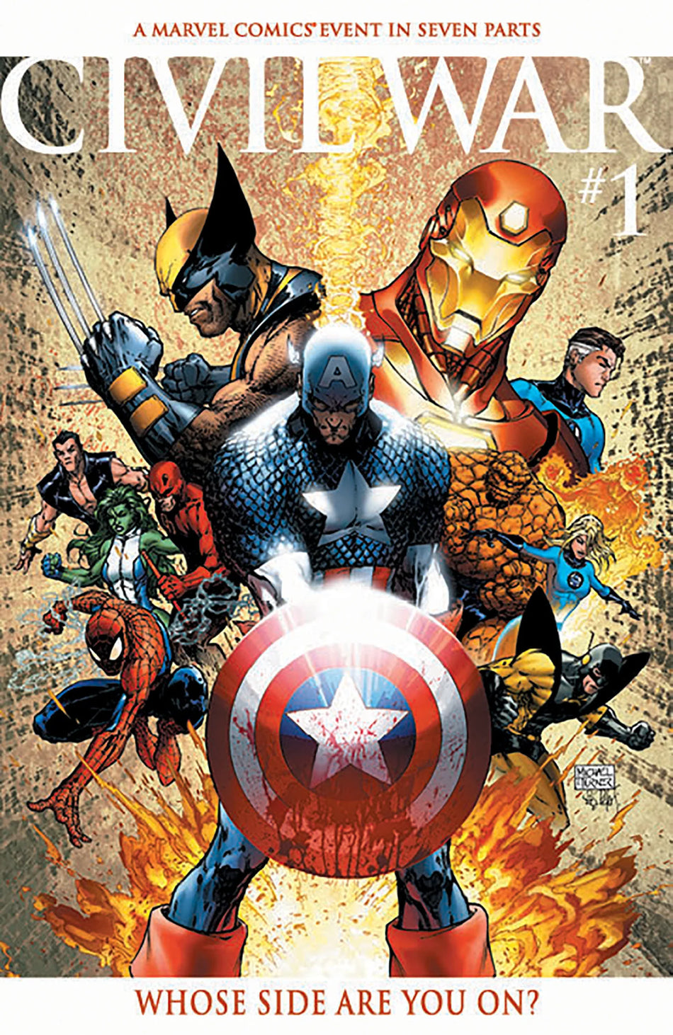 Civil War #1 Facsimile Edition Michael Turner Foil Variant 08/20/25