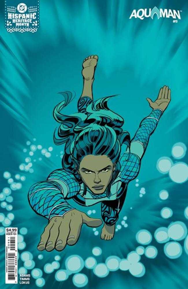 Aquaman #9 CVR E Leonardo Romero Hispanic Heritage Month Aquagirl Lorena Marquez Card Stock Variant 09/10/25