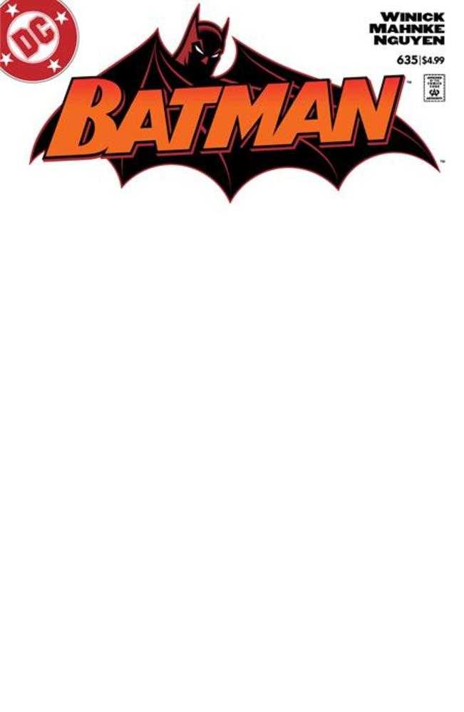 Batman #635 Facsimile Edition CVR D Blank Card Stock Variant 09/03/25