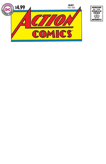 Action Comics #252 Facsimile Edition CVR C Blank Variant 10/22/25