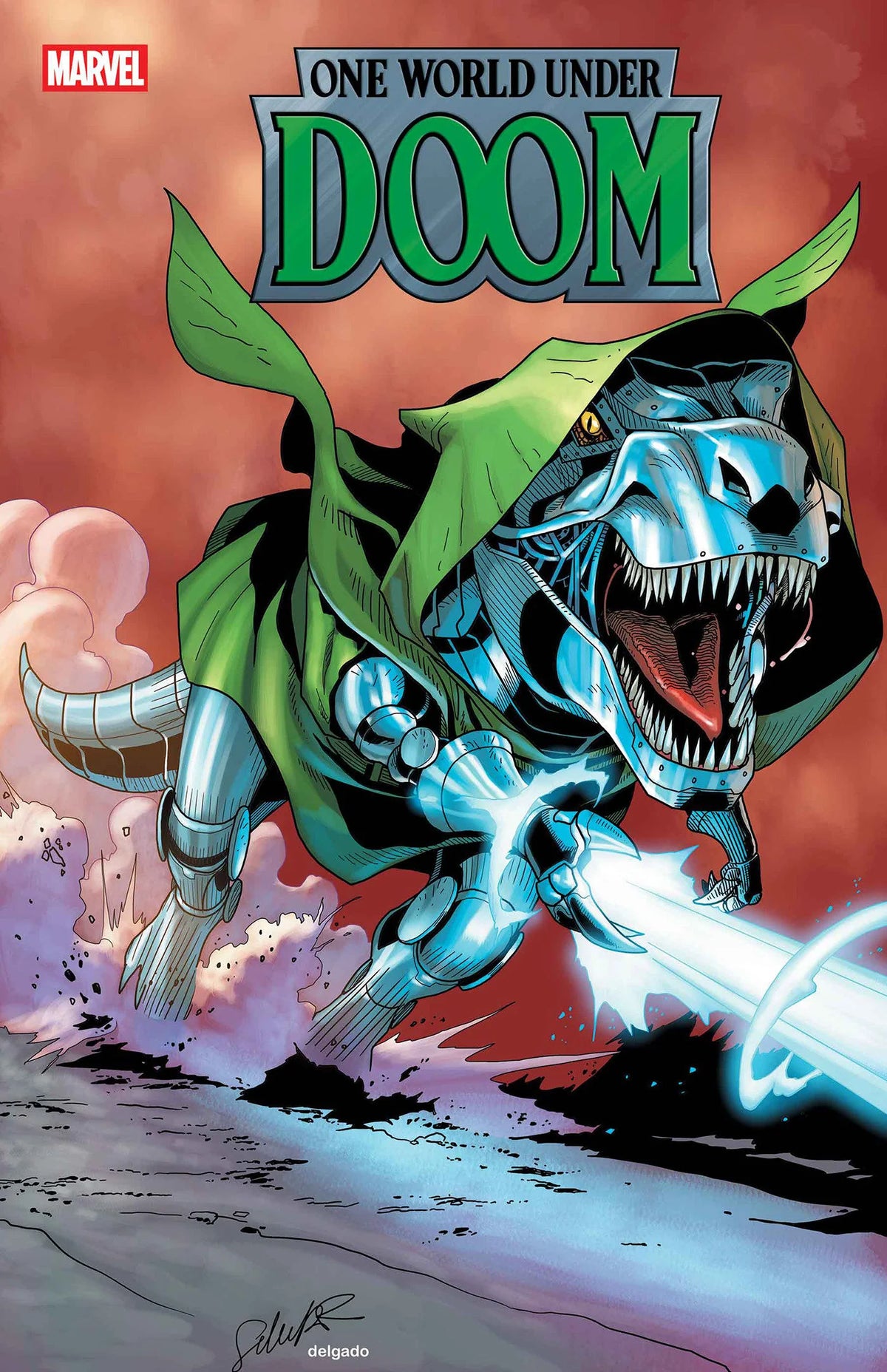 One World Under Doom #8 Salvador Larroca Doomasaur Variant 10/15/25
