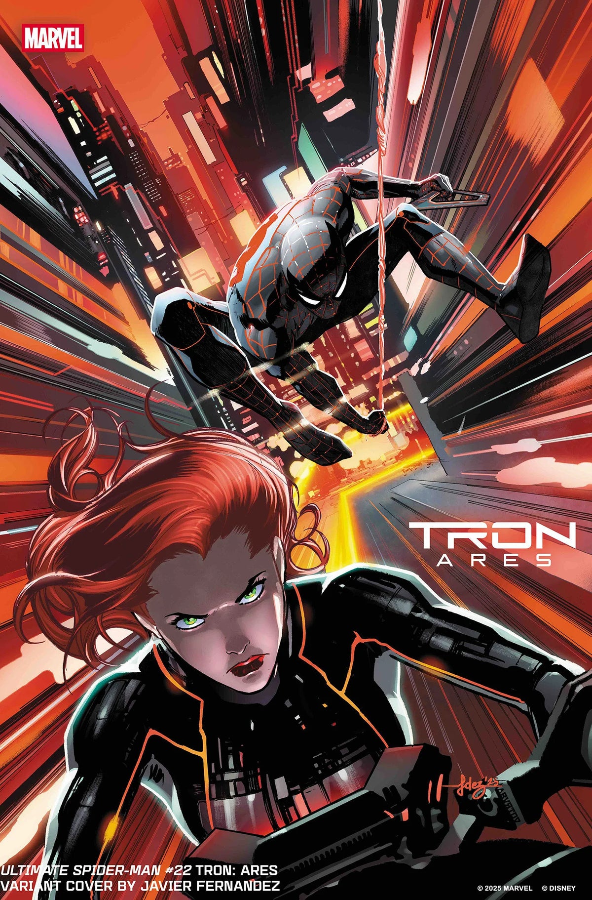 Ultimate Spider-Man #22 Javier Fernandez Tron: Ares Variant 10/22/25