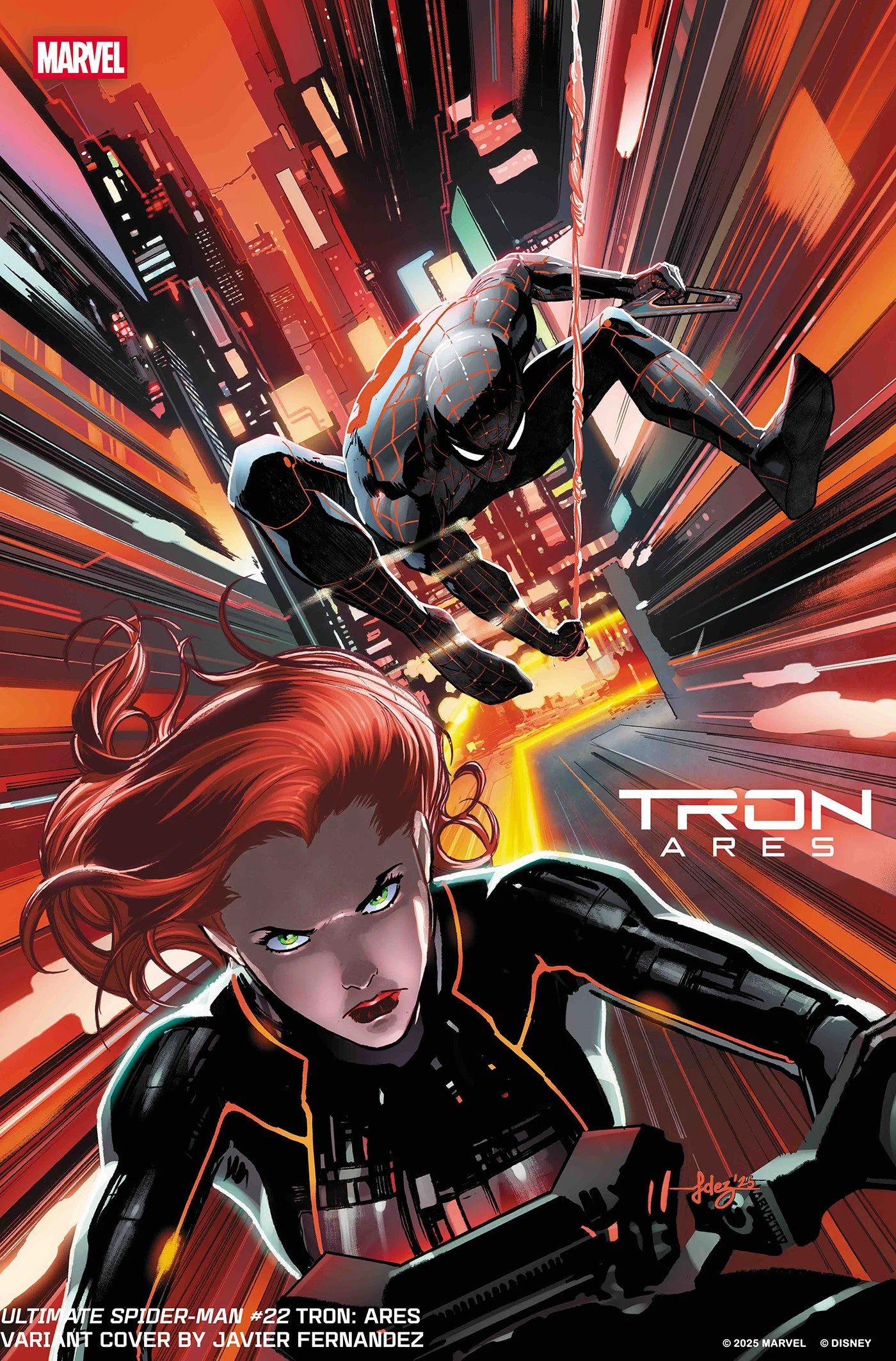 Ultimate Spider-Man #22 Javier Fernandez Tron: Ares Variant 10/22/25