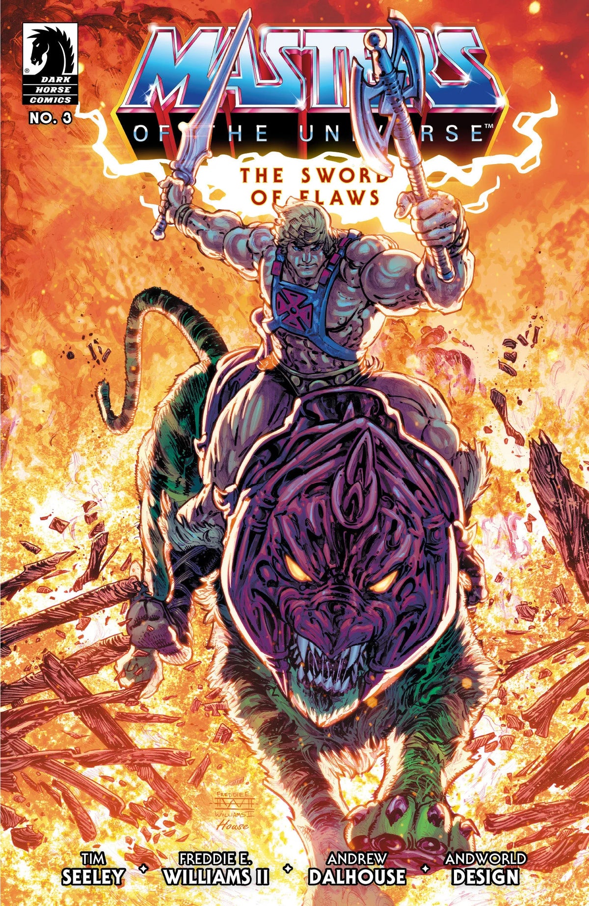He Man and the Masters of the Universe #3 the Sword of Flaws Part 3 CVR A Freddie E. Williams II 01/14/26
