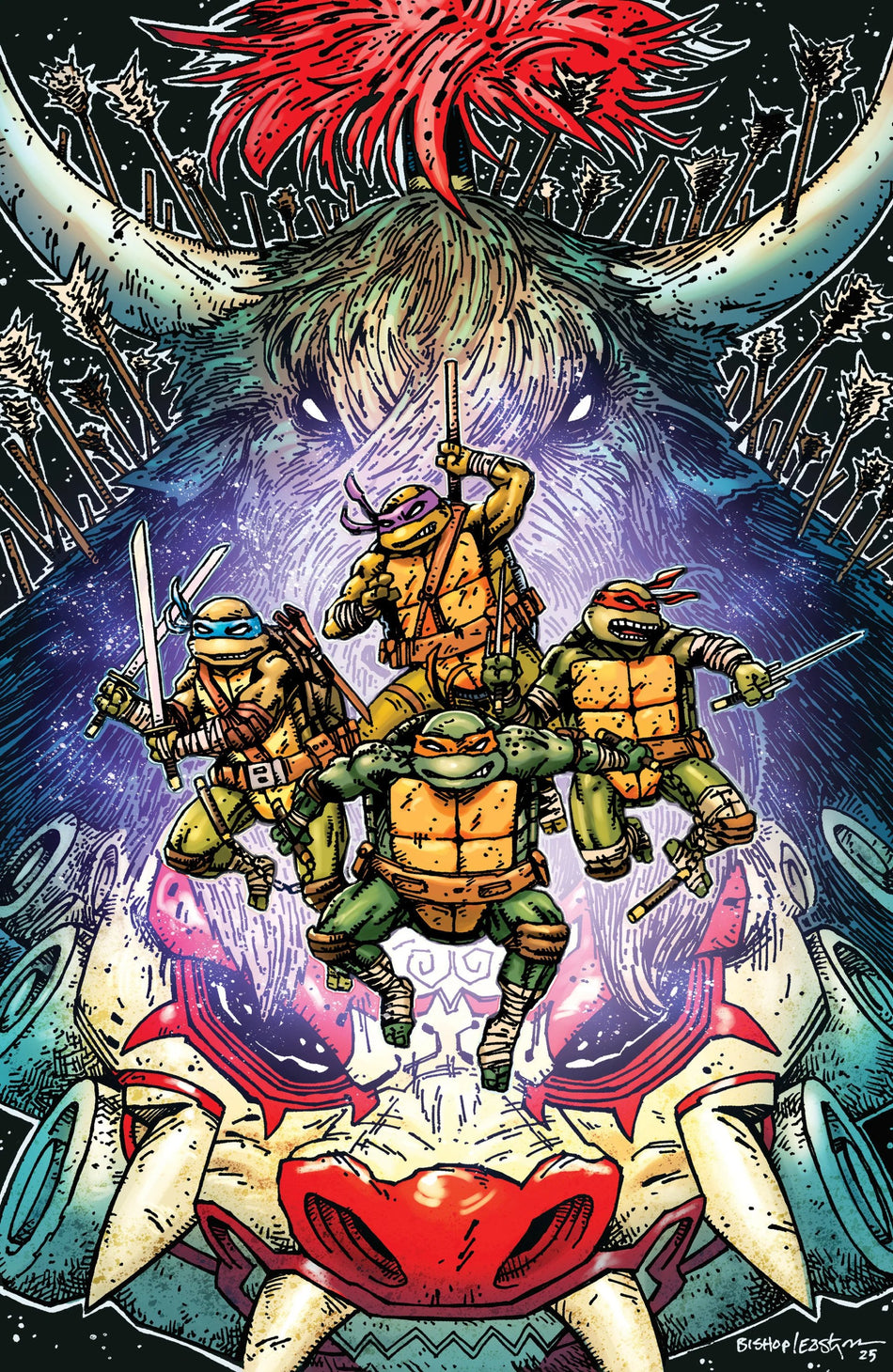 Teenage Mutant Ninja Turtles #13 Variant 1:25 Eastman & Bishop Full Art 12/10/25