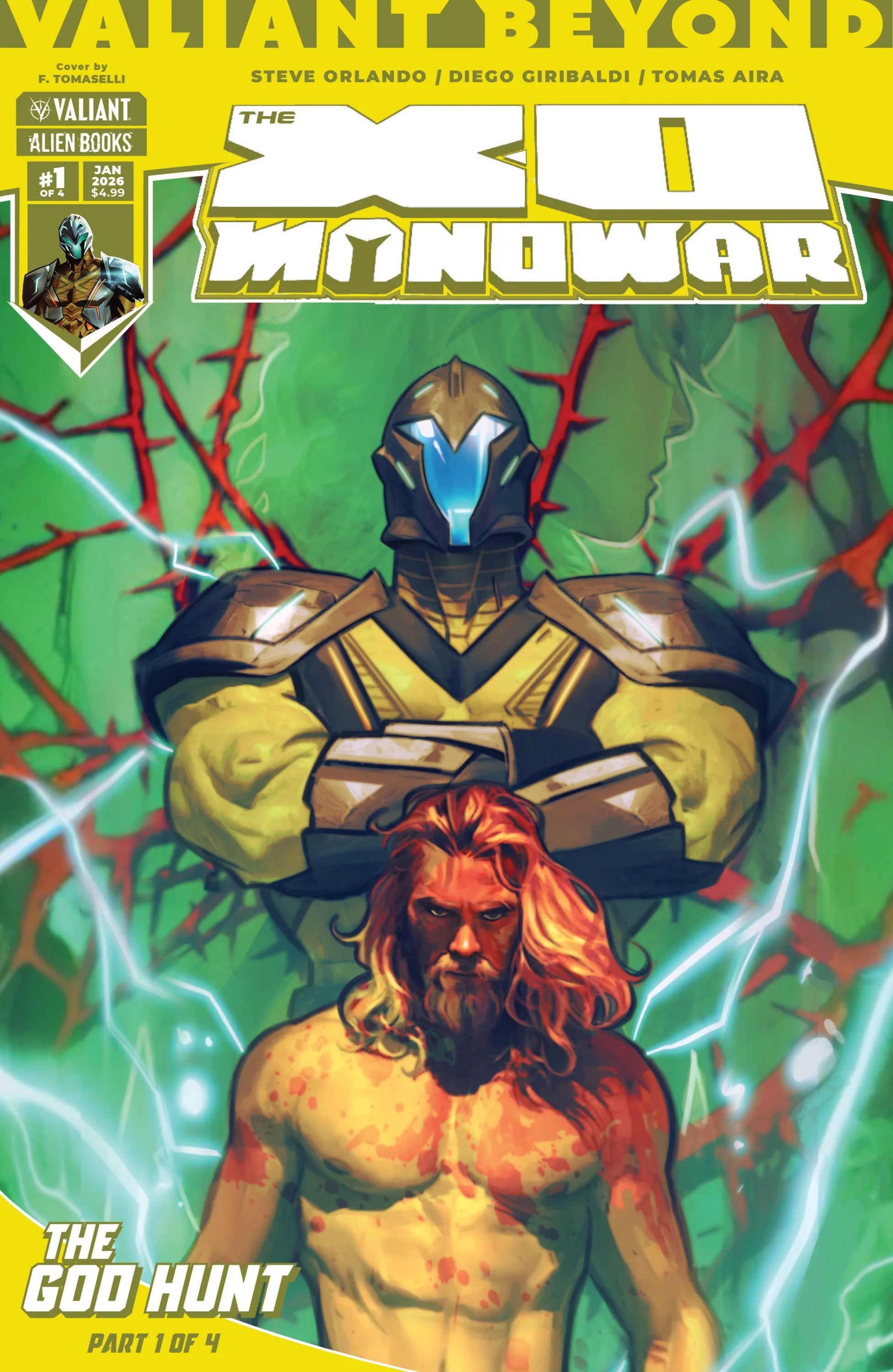 X O Manowar #5 the God Hunt #1 CVR A Tomaselli 01/14/26