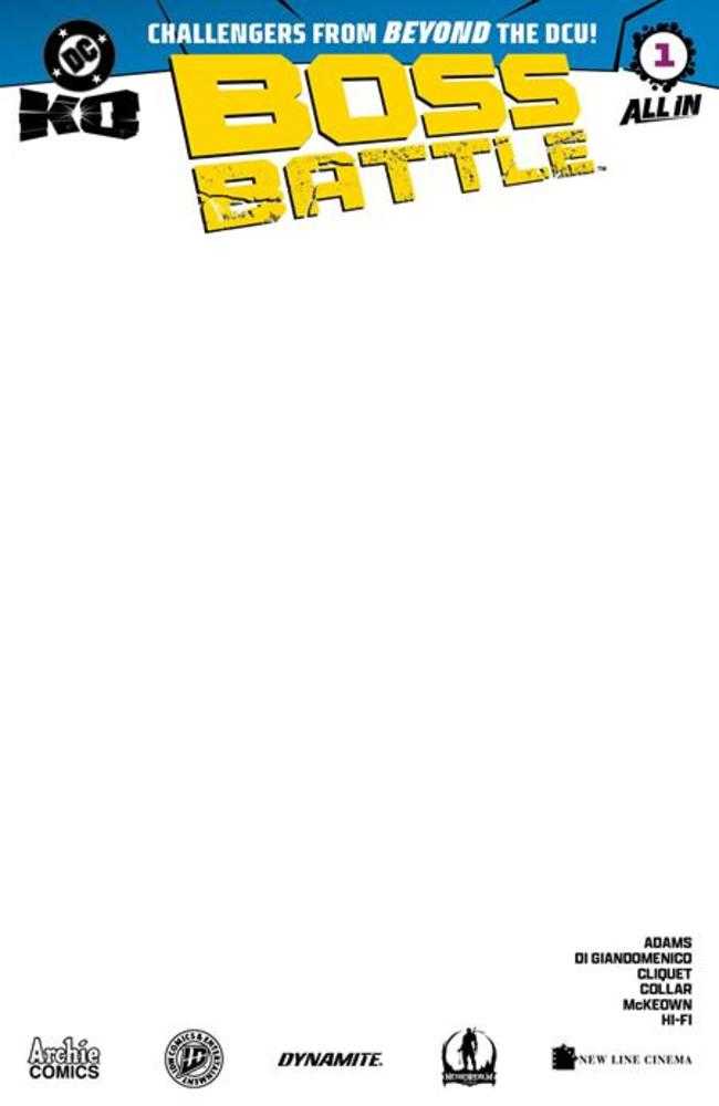 DC K.O. Boss Battle #1 One Shot CVR H Blank Card Stock Variant 02/04/26