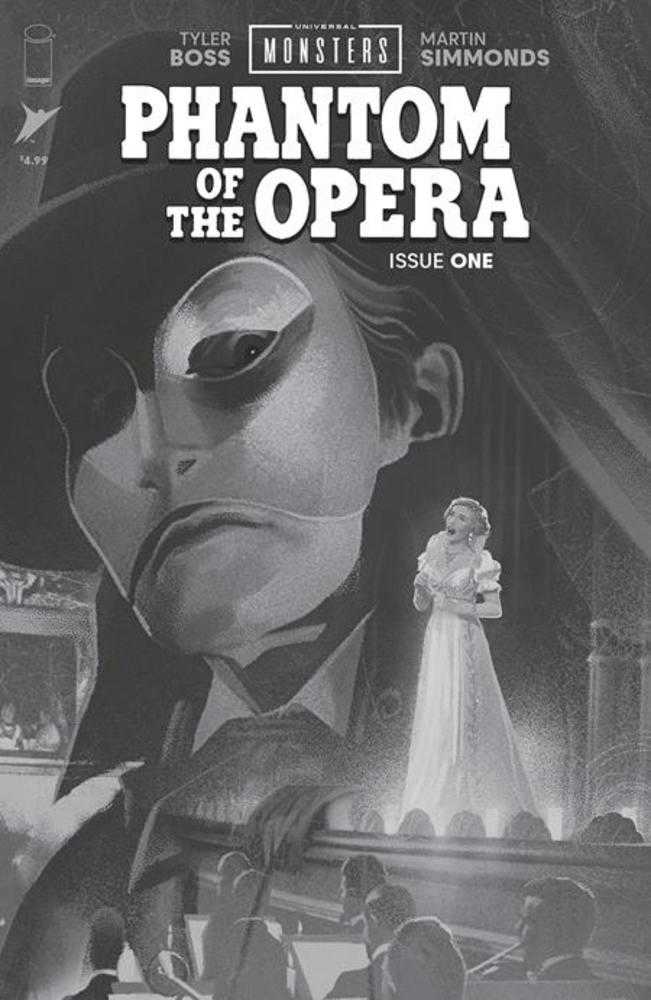 Universal Monsters Phantom of the Opera #1 CVR D 1:25 Joshua Middleton Black & White Classic Horror Variant 02/25/26 (Of 4)