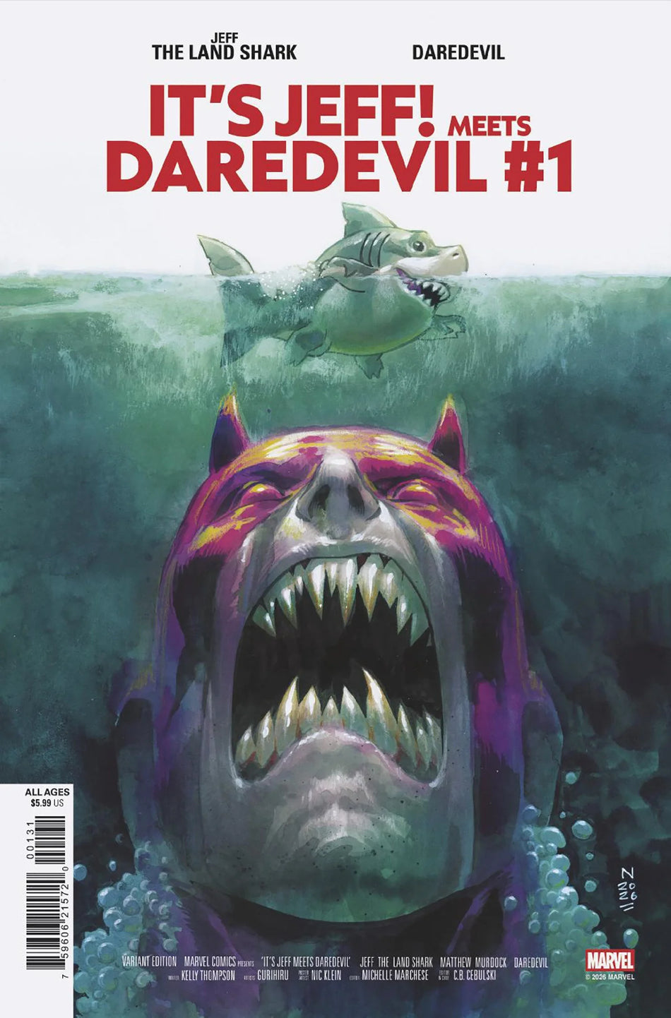 It's Jeff Meets Daredevil #1 Nic Klein Variant 02/18/26