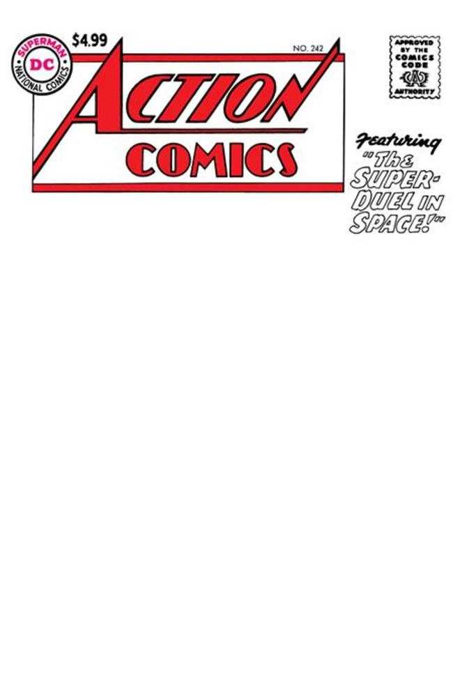 Action Comics #242 Facsimile Edition CVR B Blank Card Stock Variant 03/11/26