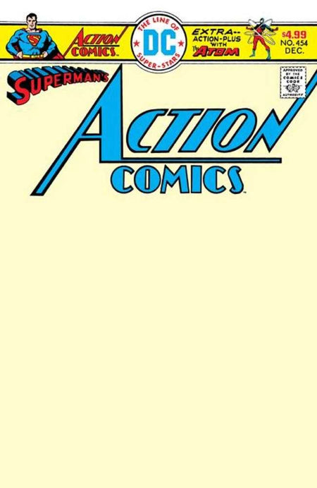 Action Comics #454 Facsimile Edition CVR B Blank Card Stock Variant 04/08/26