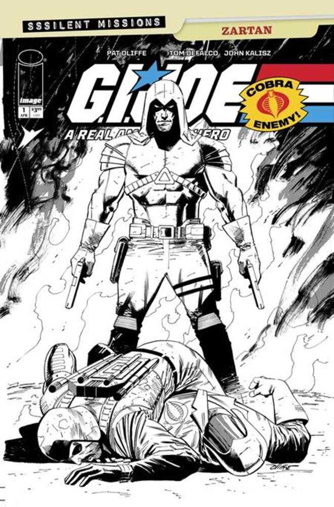 G.I. Joe A Real American Hero Sssilent Missions Zartan #1 One Shot CVR C 1:10 Pat Olliffe Black & White Variant 04/15/26