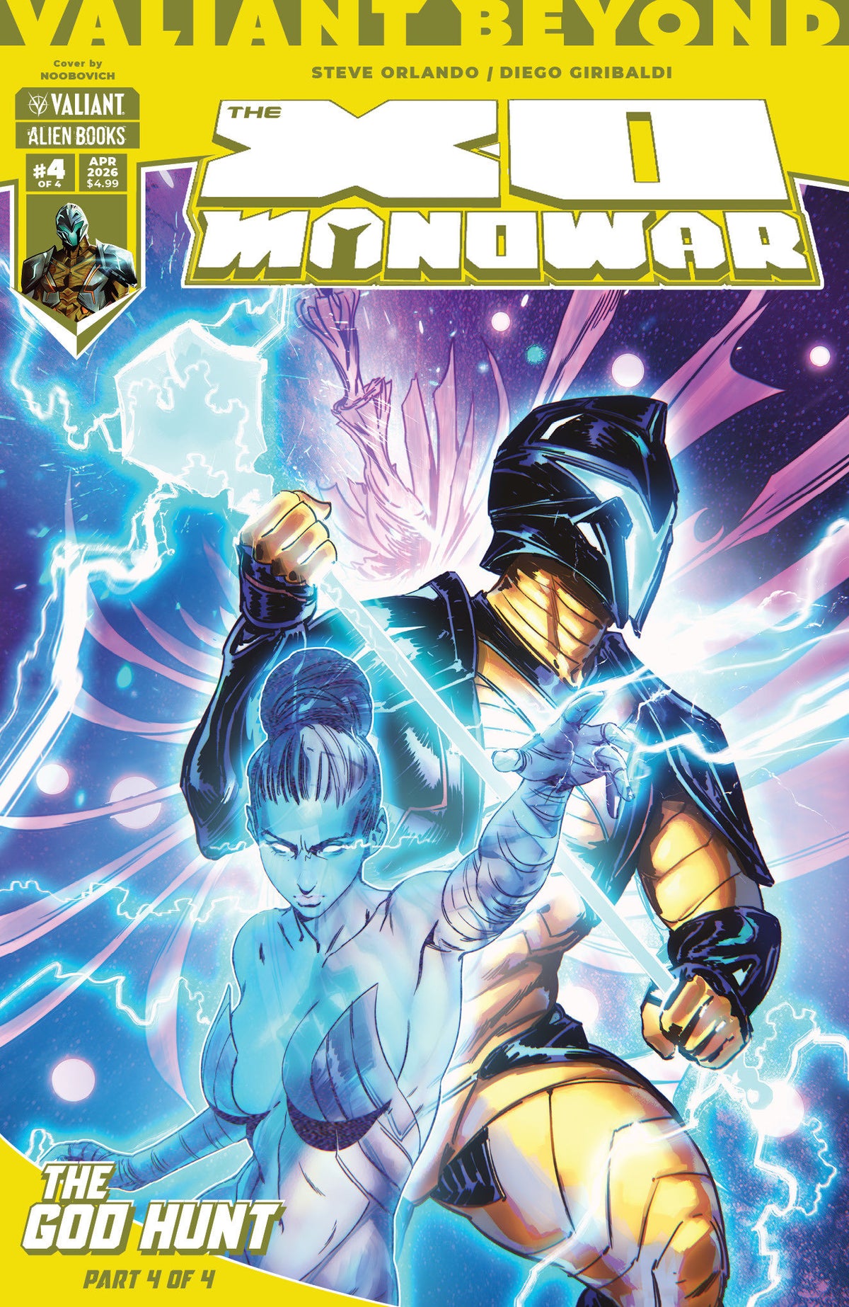 VALIANT BEYOND THE X-O MANOWAR #8--THE GOD HUNT #4 COVER A NOOBOVICH CVR A