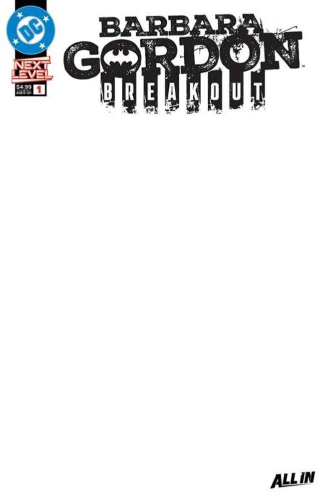 Barbara Gordon Breakout #1 CVR F Blank Card Stock Variant 05/13/26