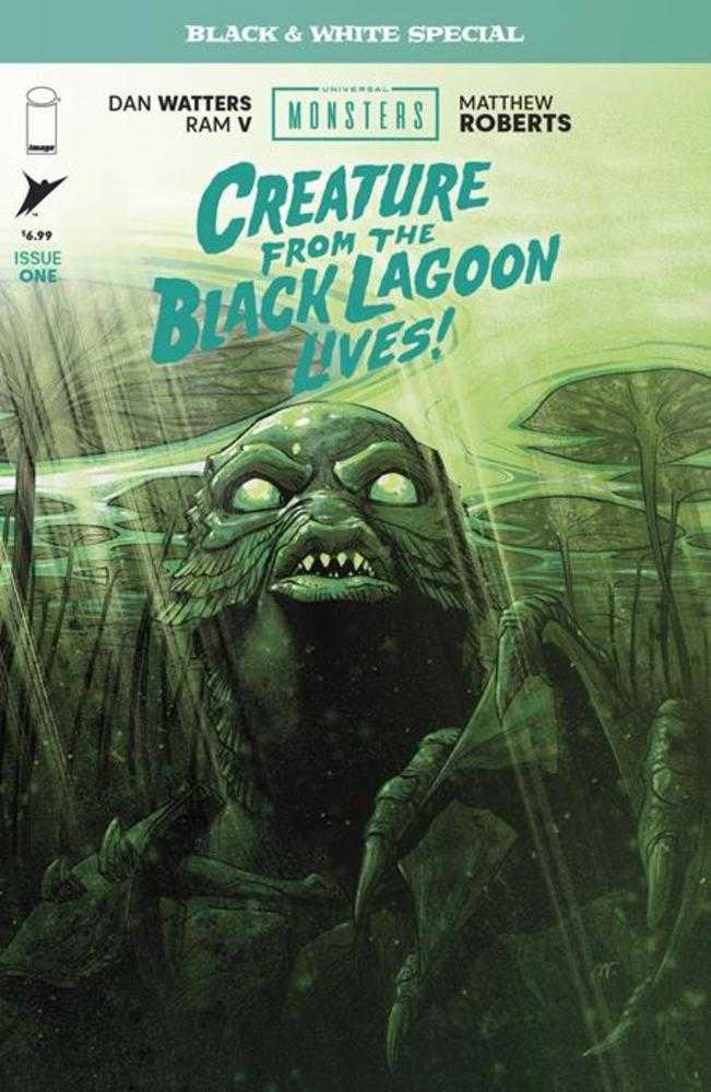 Universal Monsters Creature From the Black Lagoon Lives Black & White Special #1 CVR A Matthew Roberts 05/27/26 (Of 2)