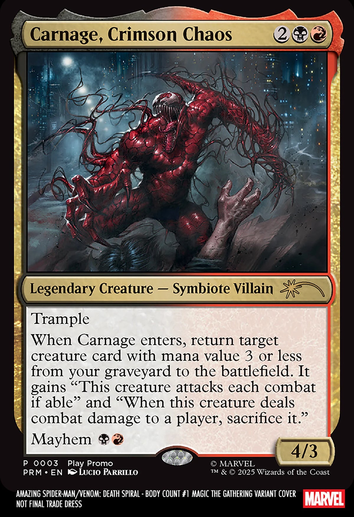 Amazing Spider-Man/Venom Death Spiral Body Count #1 Lucio Parrillo Magic the Gathering Variant [Ds] 05/13/26
