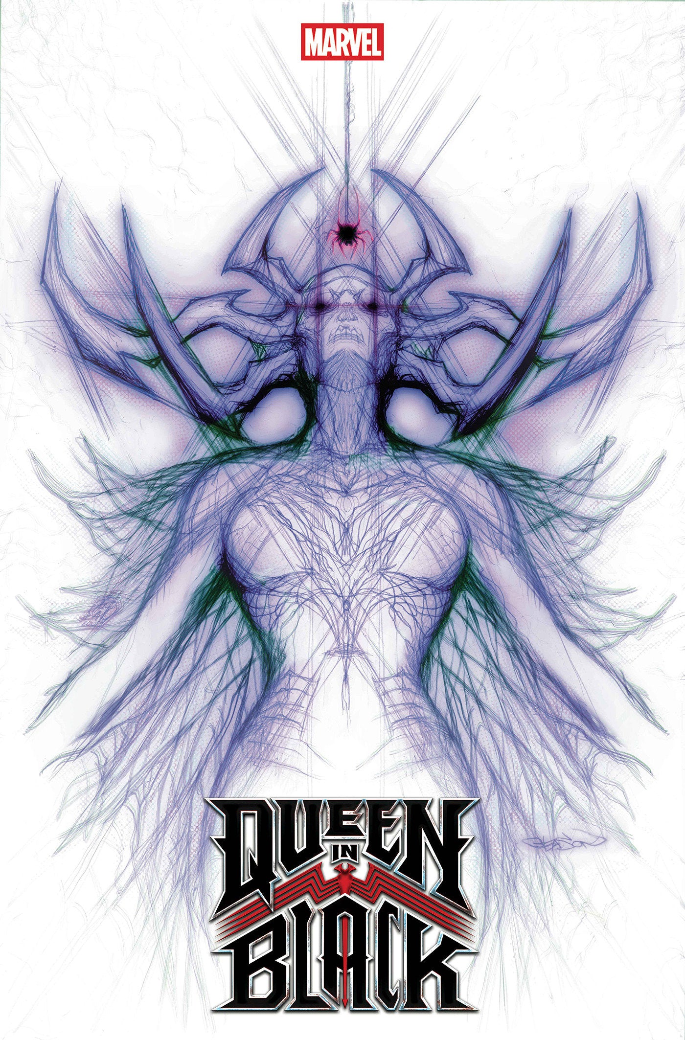 QUEEN IN BLACK #1 PATRICK GLEASON HELA WHITE WEBHEAD VAR QIB CVR B