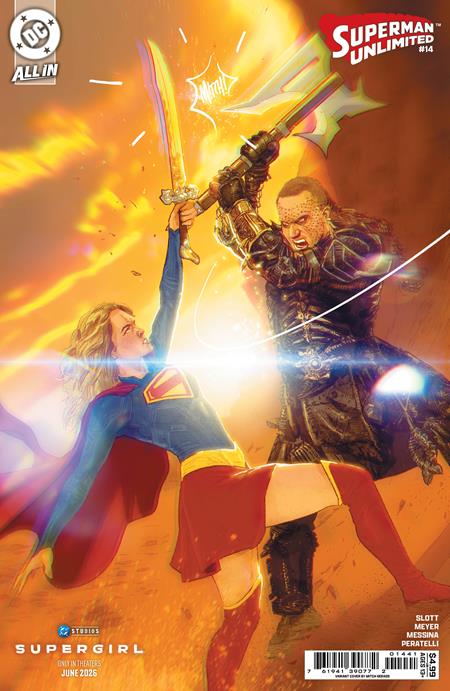 SUPERMAN UNLIMITED #14 CVR D MITCH GERADS SUPERGIRL MOVIE CARD STOCK VAR THE REIGN OF THE SUPERBOYS