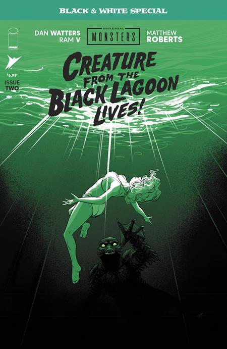 UNIVERSAL MONSTERS CREATURE FROM THE BLACK LAGOON LIVES BLACK & WHITE SPECIAL #2 CVR A MATTHEW ROBERTS (OF 2)
