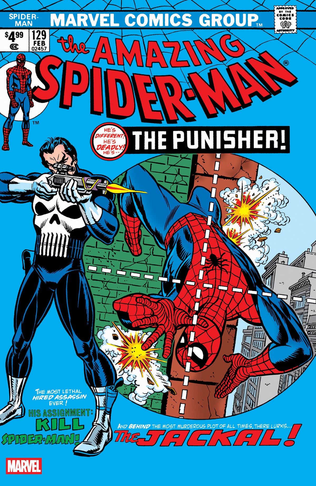 AMAZING SPIDER-MAN #129 FACSIMILE EDITION BLUE FOIL VAR NEW PRINTING 2