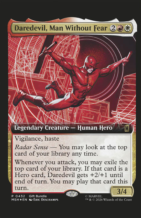 DAREDEVIL #4 CLASSIFIED ARTIST MAGIC THE GATHERING VAR CVR B