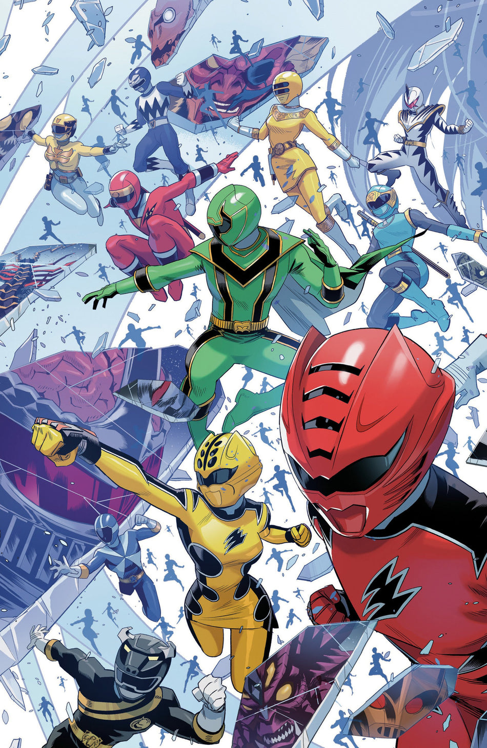 POWER RANGERS UNLIMITED #1 C EVERY RANGER EVER CARDSTOCK CONNECTING VAR FULL ART ZONNO CVR C