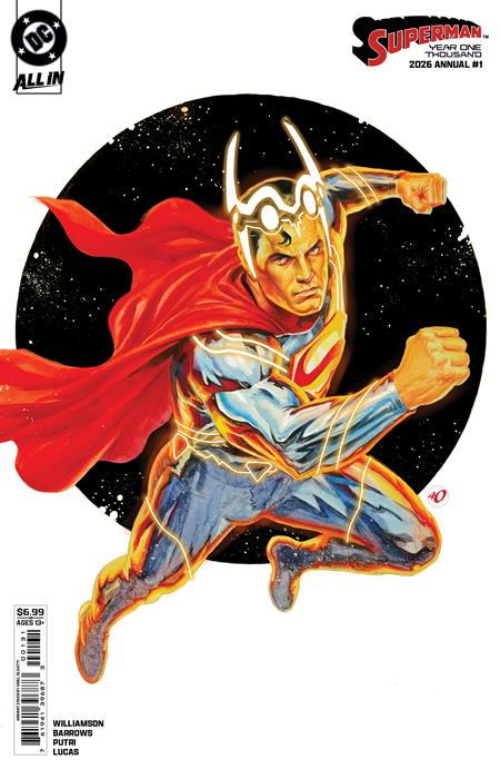 SUPERMAN ANNUAL YEAR ONE THOUSAND #1 ONE SHOT CVR C ARIEL OLIVETTI CARD STOCK VAR DC K.O.