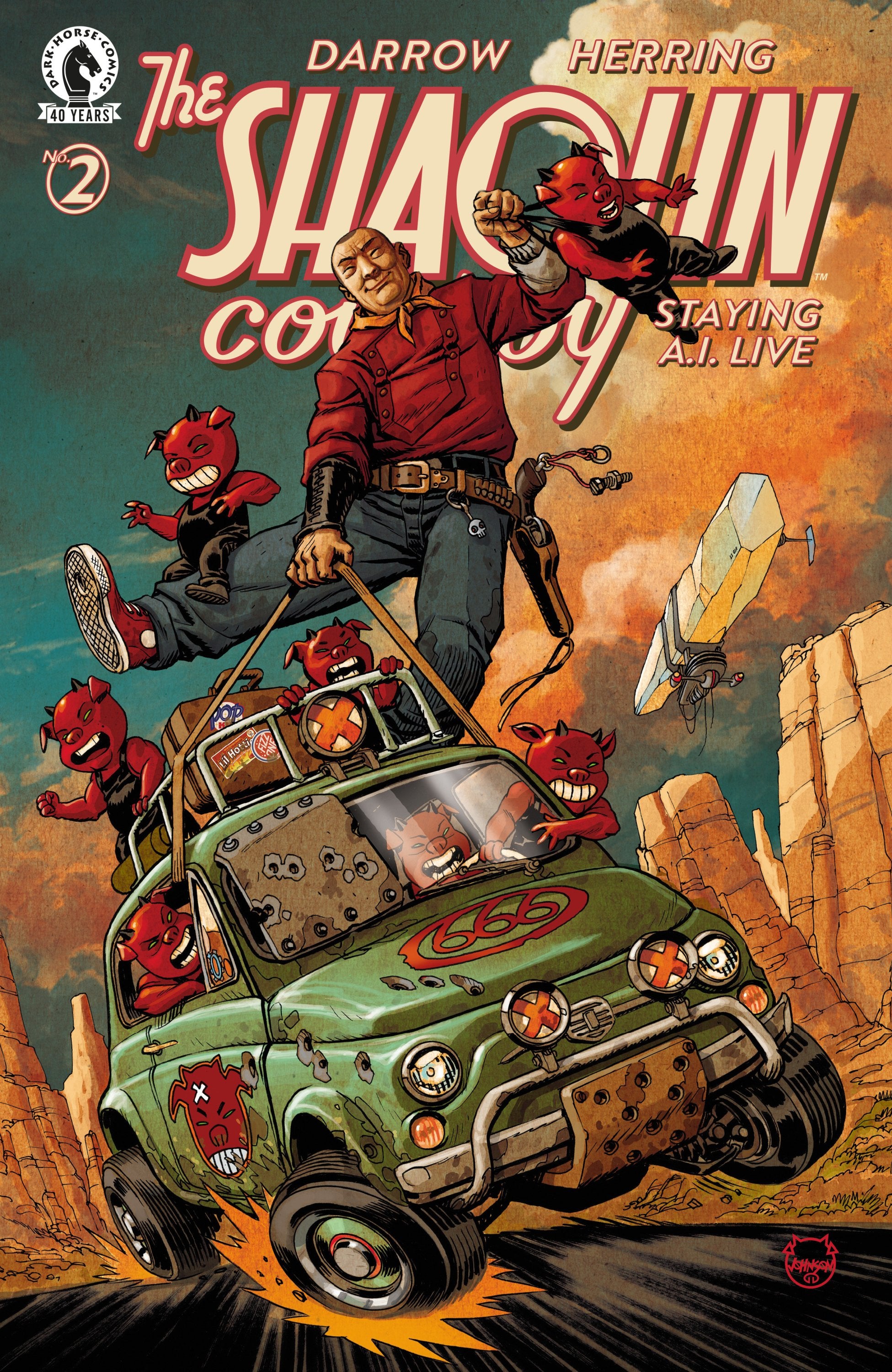 SHAOLIN COWBOY STAYING AILIVE #2 CVR C DAVE JOHNSON