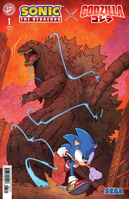 SONIC THE HEDGEHOG X GODZILLA #1 COVER A LAWRENCE CVR A