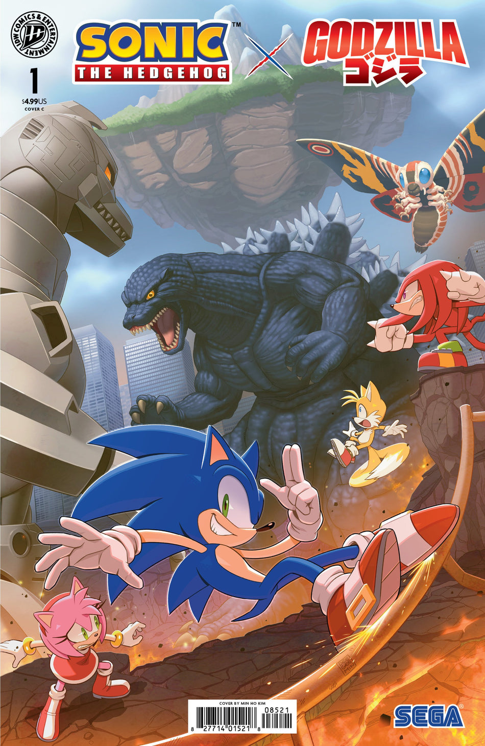 SONIC THE HEDGEHOG X GODZILLA #1 VAR C KIM CVR C