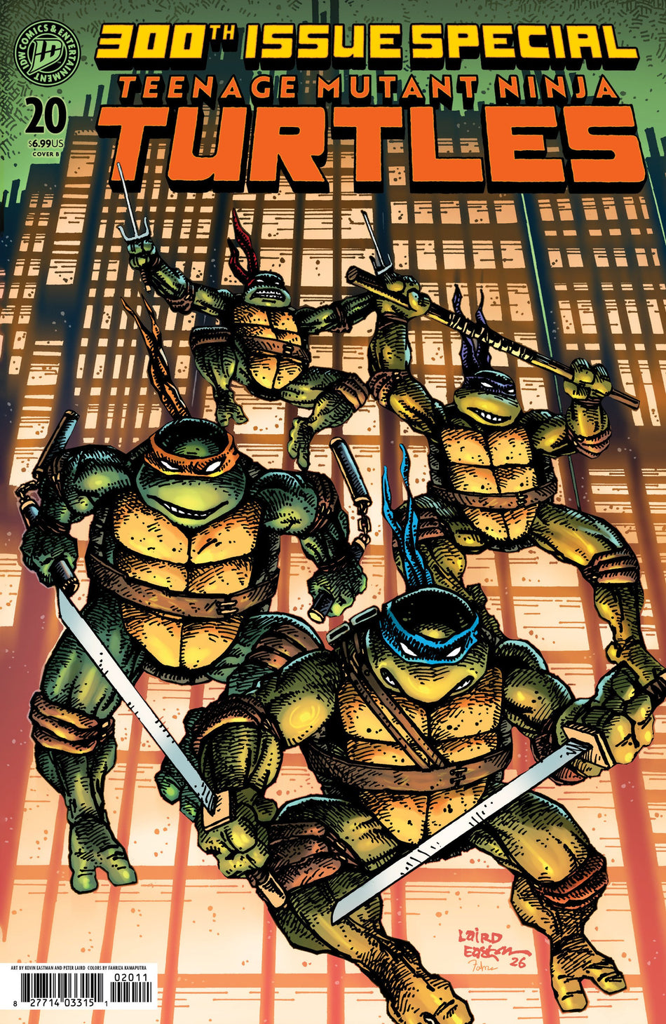 TEENAGE MUTANT NINJA TURTLES #20 300TH ISSUE SPECIAL VAR B EASTMAN AND LAIRD CVR B