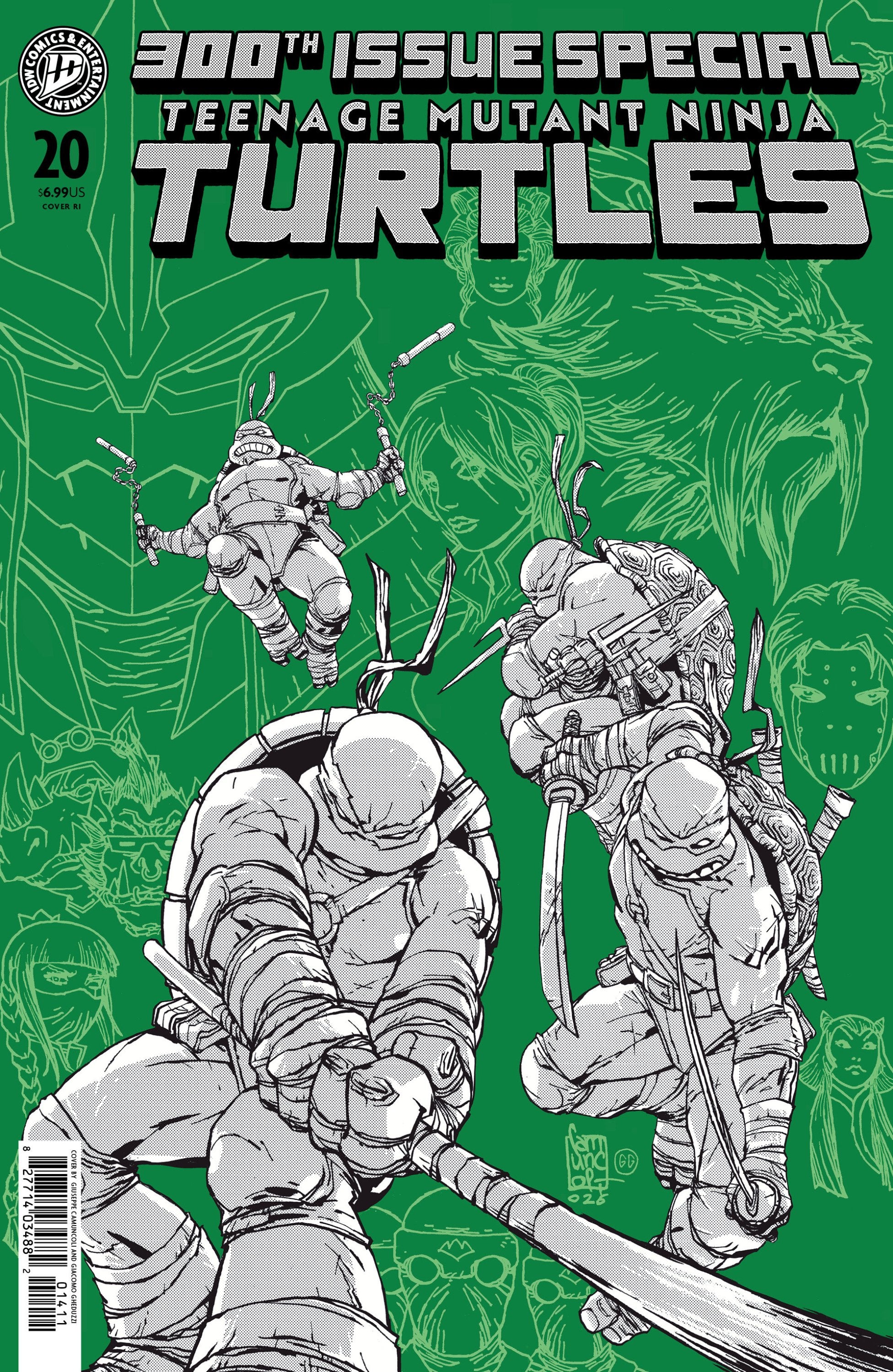 TEENAGE MUTANT NINJA TURTLES #20 300TH ISSUE SPECIAL VAR RI 100 CAMUNCOLI 1:100 INCV