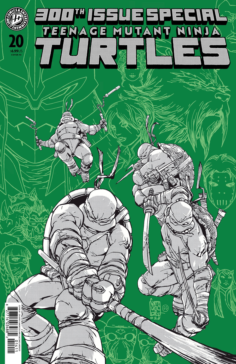 TEENAGE MUTANT NINJA TURTLES #20 300TH ISSUE SPECIAL VAR RI 100 CAMUNCOLI 1:100 INCV