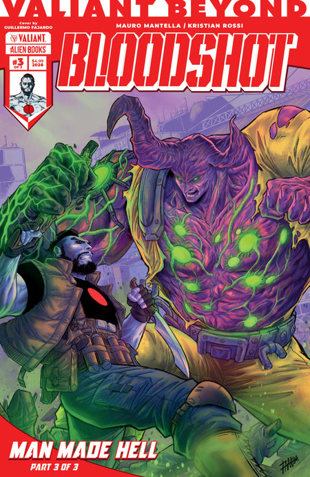 VALIANT BEYOND BLOODSHOT #6--MAN MADE HELL #3 COVER A FAJARDO