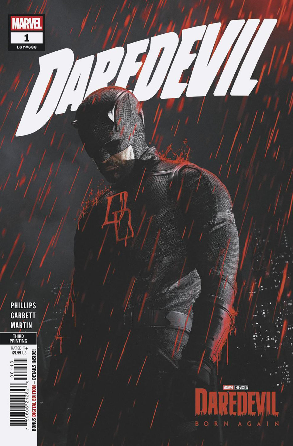 DAREDEVIL #1 MARVEL TELEVISION 3RD PRINTING VAR CVR A