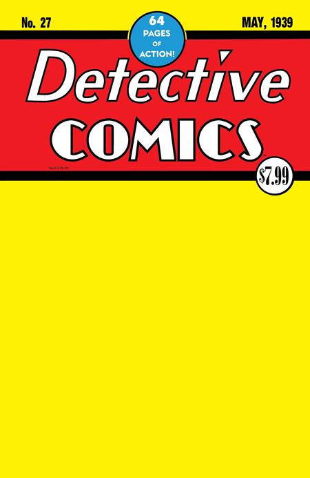 DETECTIVE COMICS #27 FACSIMILE EDITION CVR C BLANK CARD STOCK VAR 2026