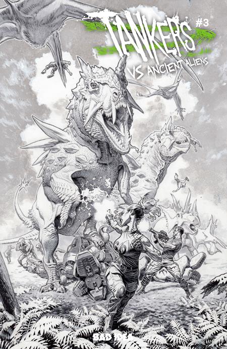 TANKERS VS ANCIENT ALIENS # 3 CVR D INC 1:20 LEWIS LAROSA BW VAR (OF 4)