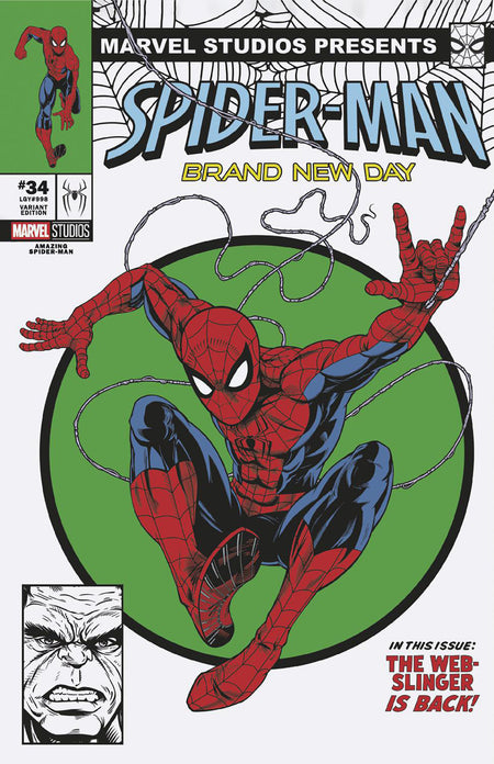 AMAZING SPIDER-MAN #34 ADAM STAFFORD SPIDER-MAN BRAND NEW DAY MARVEL STUDIOS VAR CVR F