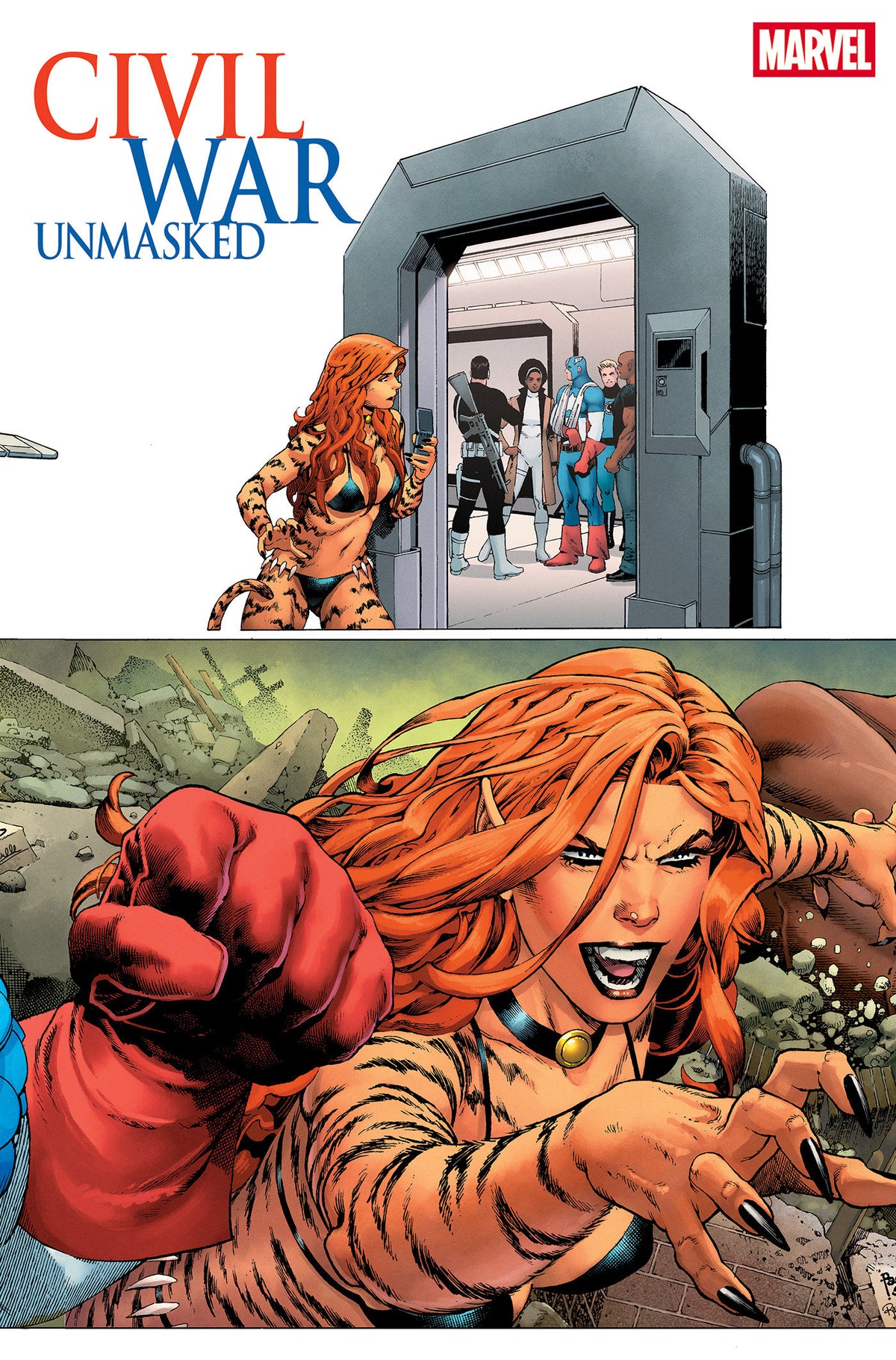 CIVIL WAR UNMASKED #4 PAULO SIQUEIRA 5-PART CONNECTING VAR CVR B