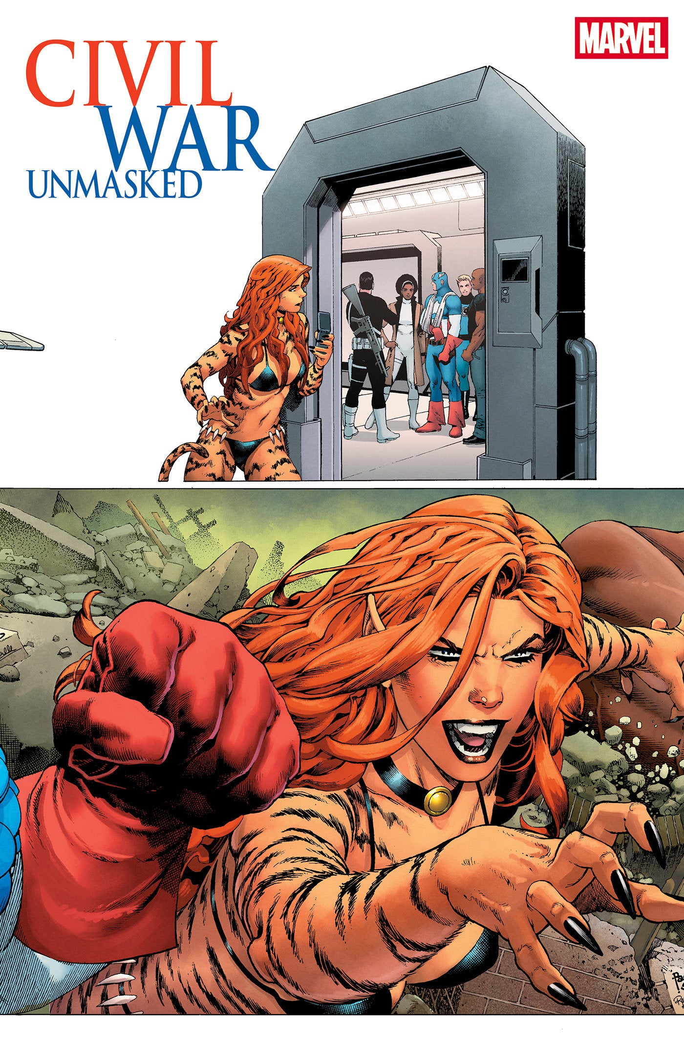 CIVIL WAR UNMASKED #4 PAULO SIQUEIRA 5-PART CONNECTING VAR CVR B