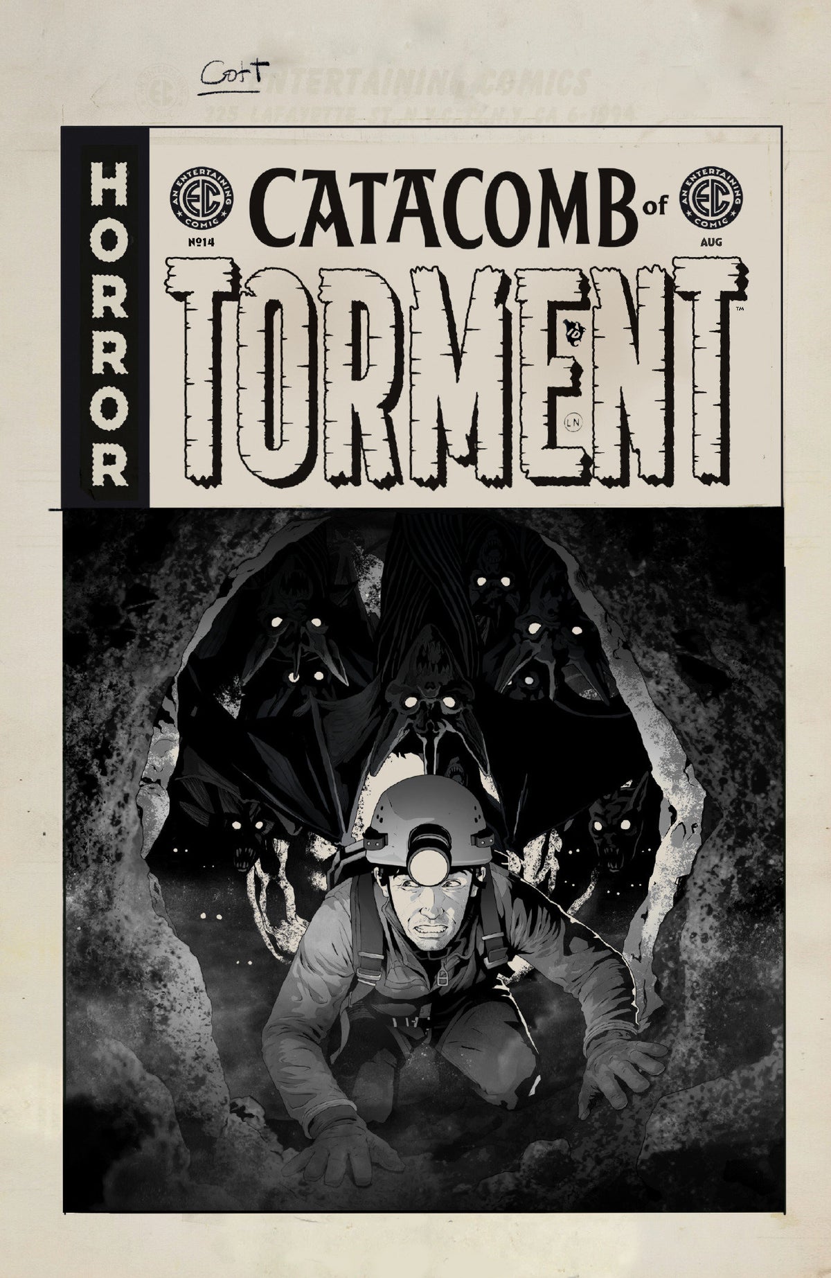EC CATACOMB OF TORMENT #14 CVR D INC 1:20 DANNY LUCKERT BW ARTIST EDITION VAR 1:20 INCV