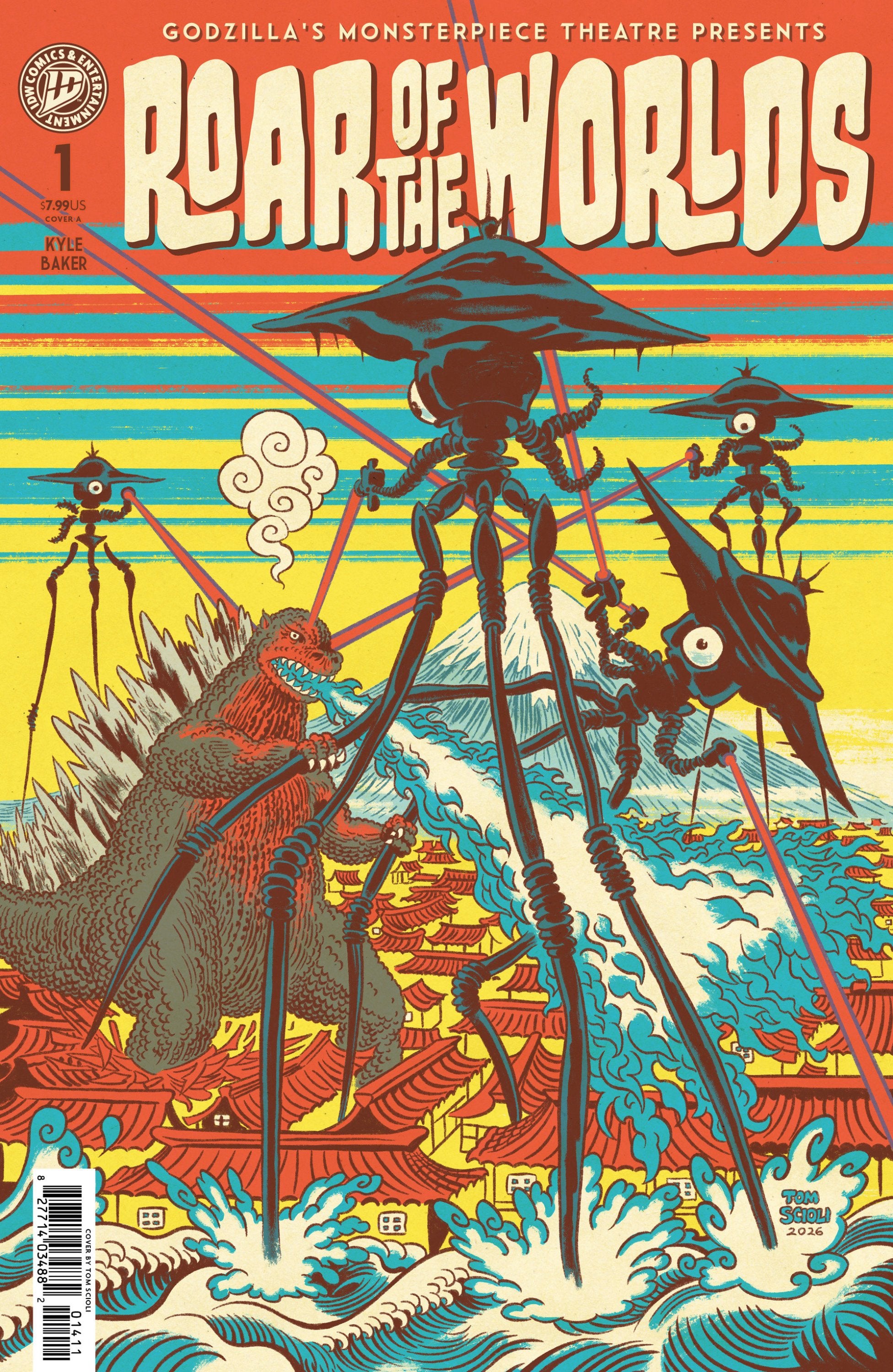 GODZILLAS MONSTERPIECE THEATRE PRESENTS ROAR OF THE WORLDS COVER A SCIOLI CVR A