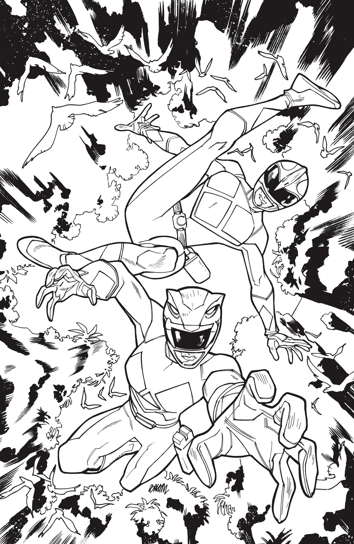 MIGHTY MORPHIN POWER RANGERS 2026 #3 H 1:25 INCV VAR FULL ART BALM CVR H 1:25 INCV